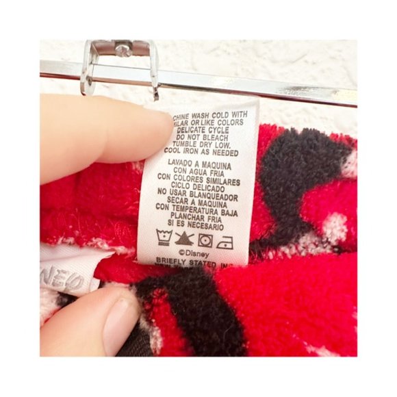 Women's DISNEY Plush Pant Minnie MEDIUM (8-10) NWT Red with B/W SOFT - Picture 5 of 5